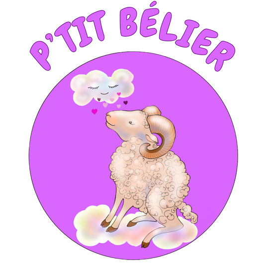 ♈ T-shirt enfant Bélier illustré – 100% coton
