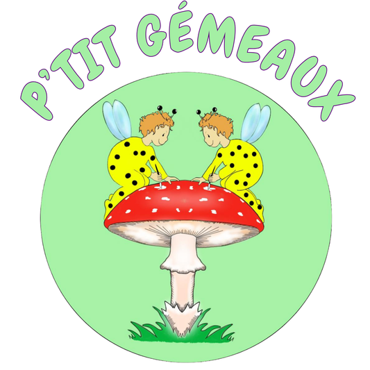 ♊ T-shirt enfant Gémeaux illustré – 100% coton