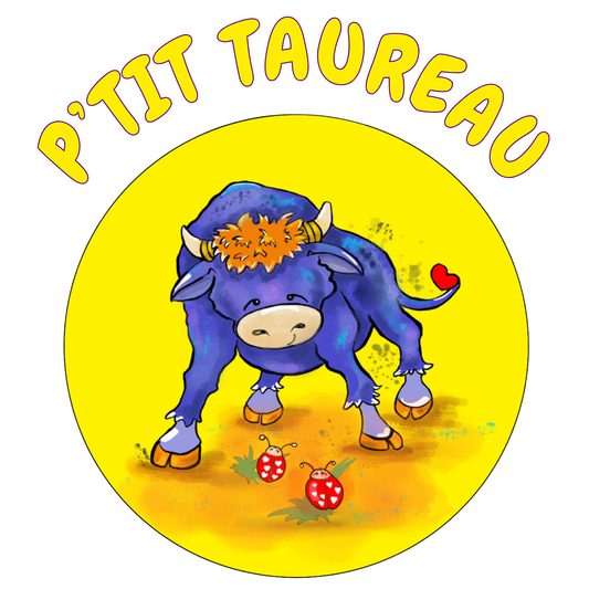 ♉ T-shirt enfant Taureau illustré – 100% coton