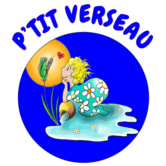 ♒ T-shirt enfant Verseau illustré – 100% coton
